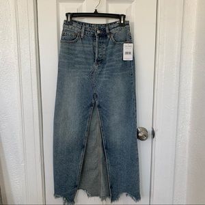 Free People Rhiannon Denim Maxi Skirt